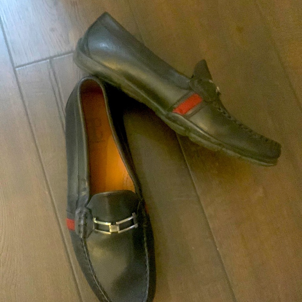 Allen Edmonds 11 1/2 mens shoes black and red